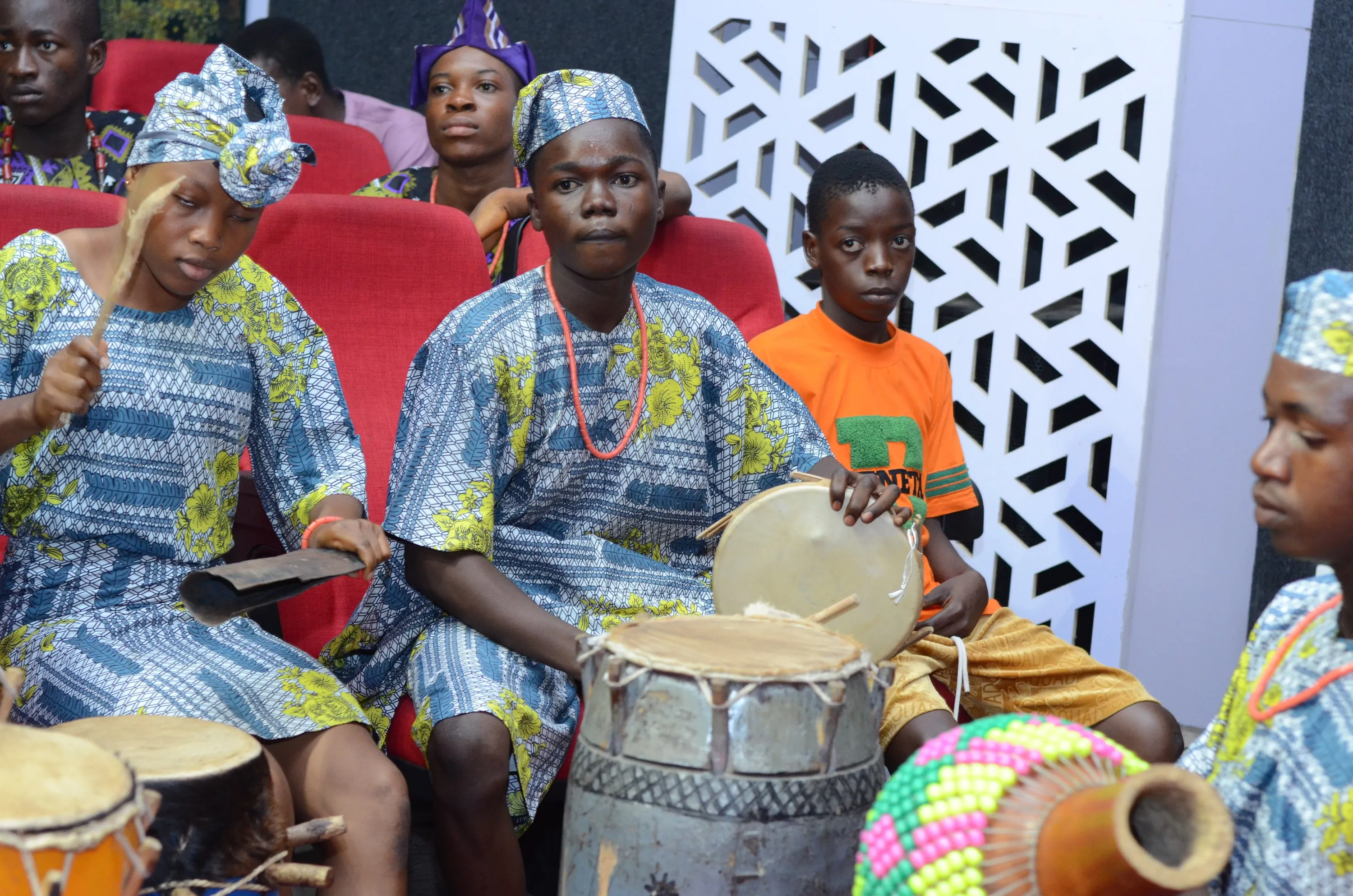Students on the drums