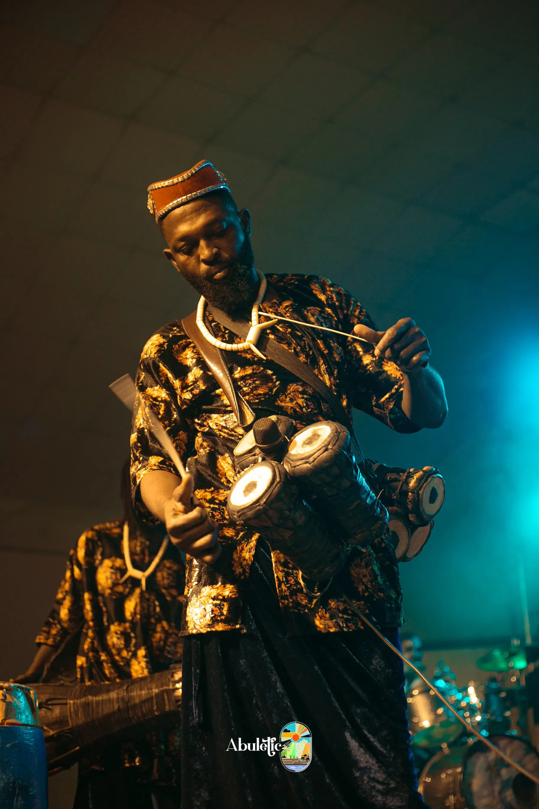 The drummer, in colour