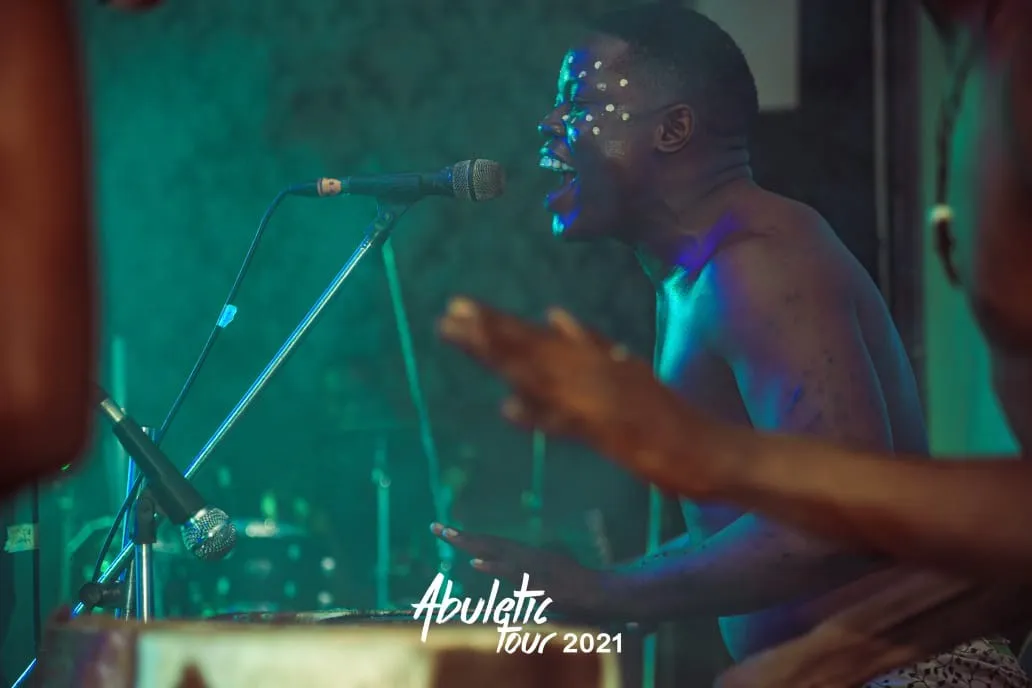 Percussion in teal light