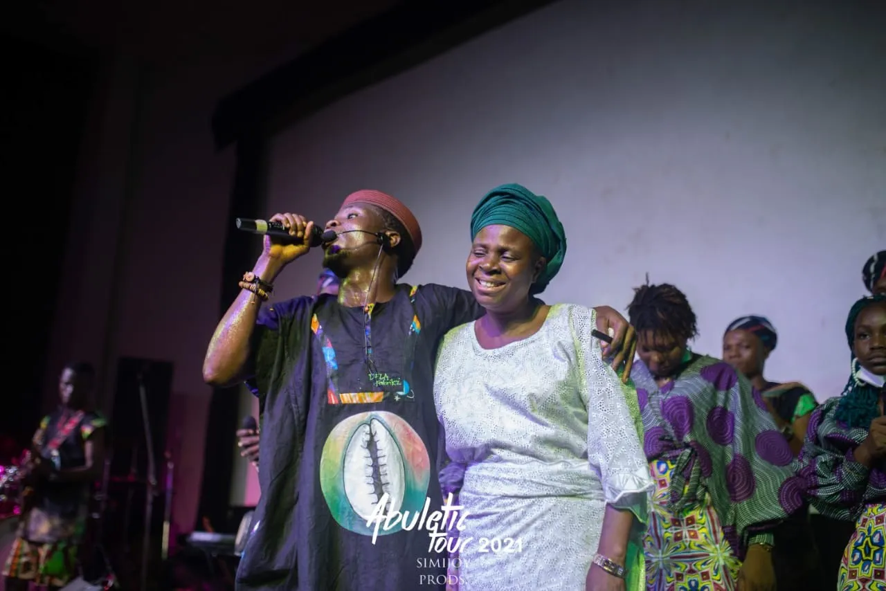 An elder honoured on stage