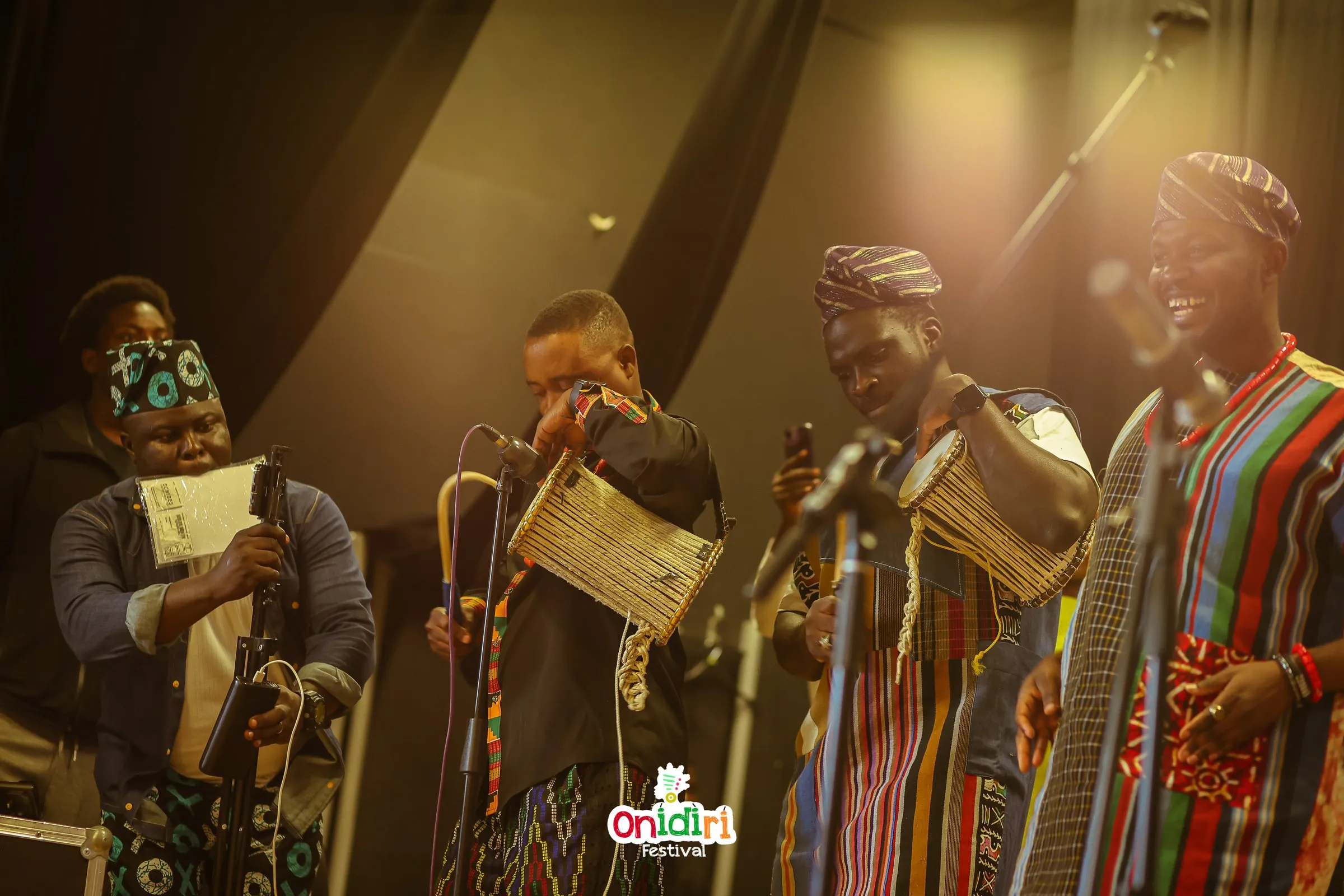 The talking drums of the Abuletic band