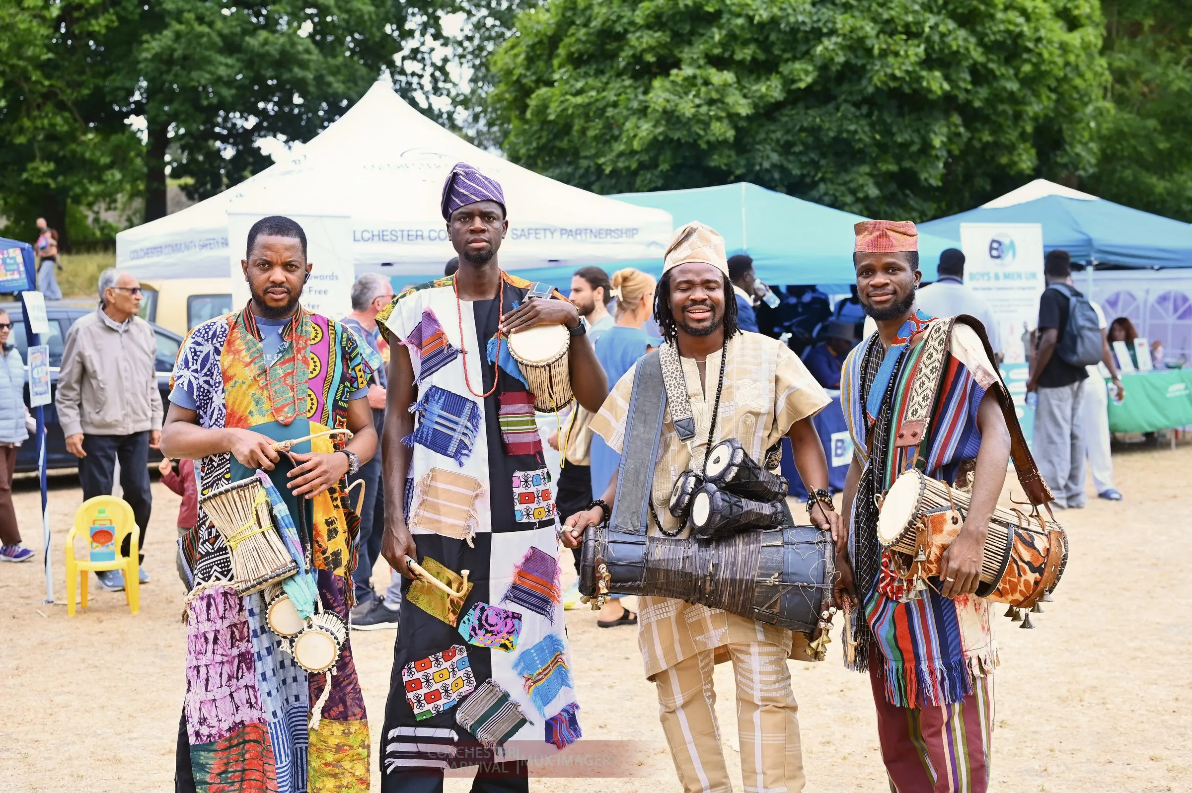 The drummers in Lower Castle Park